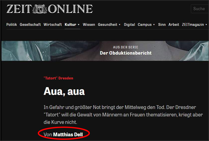 Screenshot www.zeit.de