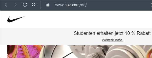 Screenshot nike.com